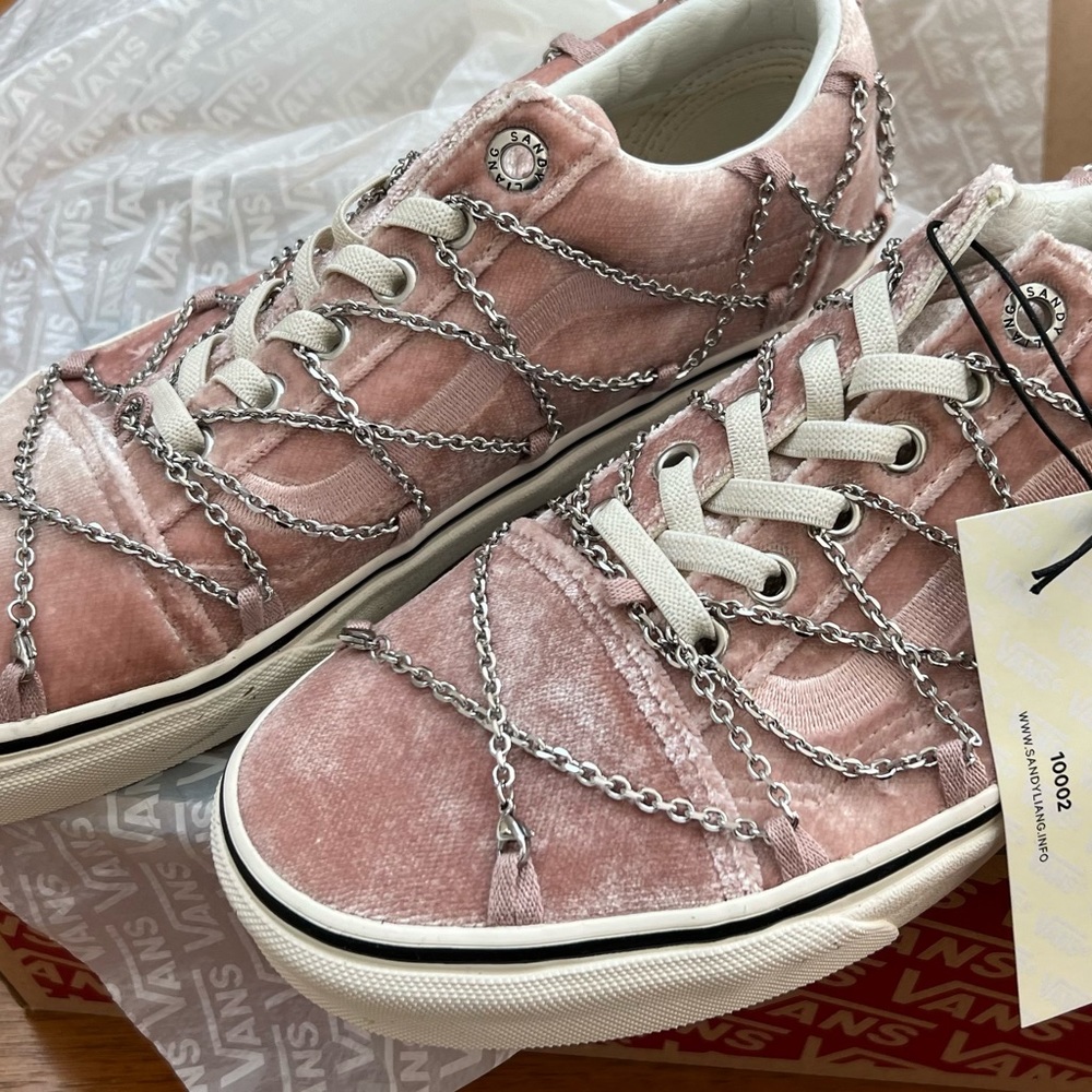 Limited Edition Sandy Liang Velvet Chain Old Skool Vans